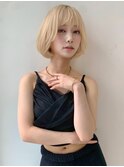 韓国風ミディフェイスレイヤーベージュショコラカラー