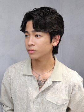 アンサー 渋谷(ANSWER) メンズミディアム　メンズボブ　毛流れスパイラル