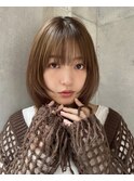 顔周りレイヤー × ブラウニーベージュ