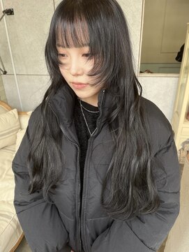 ロング 顔周りレイヤー