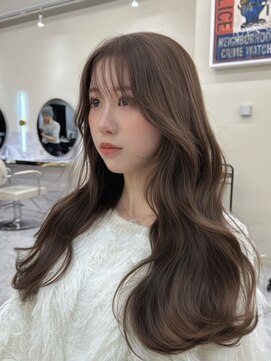 シェノン サントル(CHAINON CENTRE) 梅田/黒髪/クラゲヘアー/オリーブグレー/小顔/ココアベージュ