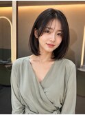 レイヤーボブ/ラテグレージュ/韓国巻き/顔周りカット/大宮
