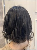 ブリーチなしグレーカラー