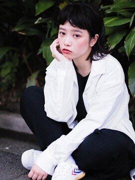 エムスラッシュ たまプラーザ(M.SLASH) ■フレンチガーリー黒髪マッシュウルフM.SLASHたまプラーザ6-1★