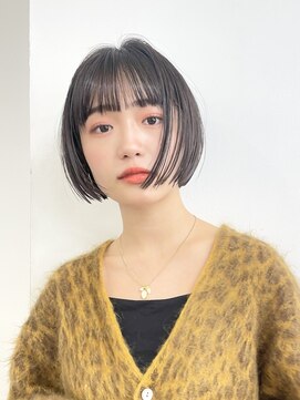 サンク 原宿 表参道(cinq) ナチュラルボブミニボブ前下がりボブ黒髪ショートボブ20代30代