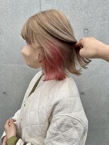 エッジ 下北沢(edge.)&nbsp;ベージュインナーカラーピンク