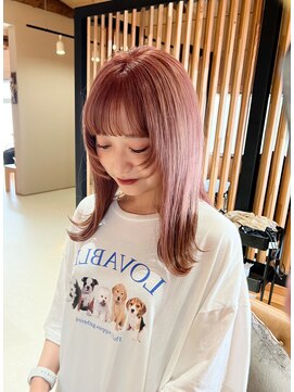 在り家 《在り家》顔まわりウルフカット×ピンクラベンダー