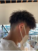 ツーブロック×ツイストスパイラルパーマ