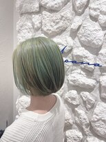 ロア 中目黒(loa)&nbsp;レイヤーロング/グレーベージュ/黒髪/前髪パーマ[中目黒]