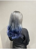 【グレー×ブルーのグラカラー】