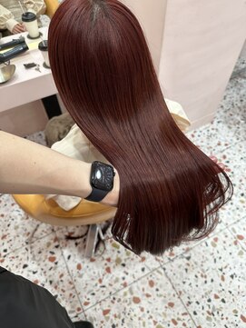 ボタン シブヤ(VOTAN SHIBUYA) 韓国ヘア/暖色系カラー/艶感カラー/チェリーレッド