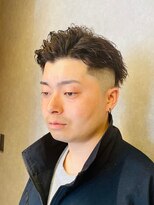 スター(STAR)&nbsp;アップバングショート/ツーブロック刈り上げ/黒髪短髪/メンズ