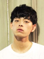 ヘアーアイスカルテット(HAIR ICI QUARTET) 大人男性ナチュラルパーマビジカジ清潔感アッシュブラック