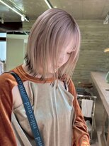 マニア(mania.)&nbsp;ミルクティーカラー裾カラーデザインカラーハイトーンミニボブ