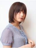似合わせカットメルティカラーフェミニンウェーブミディアムボブ
