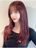 ★小顔シースルー２wayバング顔周り韓国くびれレイヤーカット