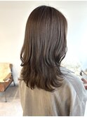 柔らか透明感カラー/ブリーチなし/オリーブブラウン/大阪梅田