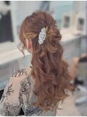 ルーズハーフアップ