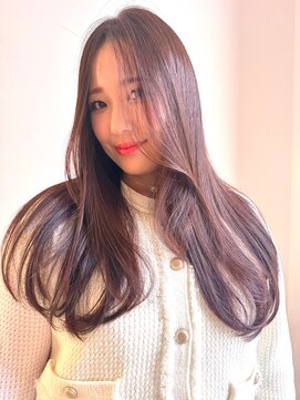 ヘアースタジオ ゼン カロン(Hair studio Zen kalon) ロングレイヤー×ヘーゼルブラウン