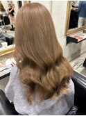 黒髪クラゲヘアーオリーブグレー小顔ココアベージュ