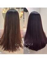 カラ フクオカ(Cara FUKUOKA)&nbsp;ラベンダーブラウン《★髪質改善うる艶水素カラー＋カット★》