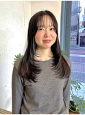 レイヤーカット/シースルーバング/学割U24/暗髪/柏美容室/千葉