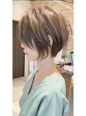 30代/40代/50代◎絶壁解消/白髪ぼかし/大人小顔ショート[荒砂]