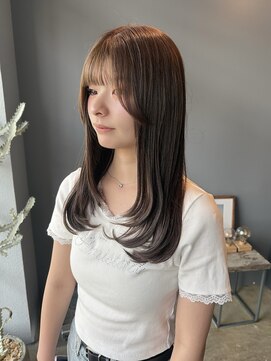 ヘアーループセラデザインワークス(Hair ruup Sela design works) さりげないレイヤーカット×オリーブベージュ