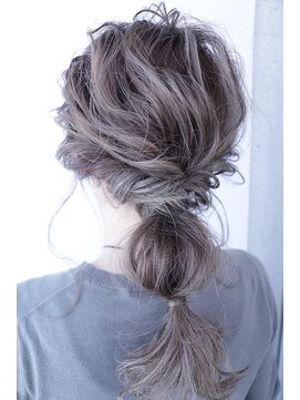 ヘアサロンエム 渋谷店(HAIR SALON M) 外ハネボブ　アッシュブラウン　ネオウルフ　デザインカラー