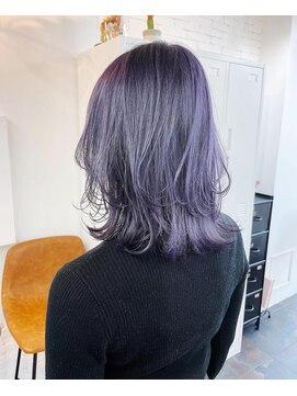 イコ 表参道原宿(ico) ラベンダーシルバー × ミディアムレイヤー