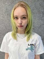 ダブ アオヤマ(DaB AOYAMA)&nbsp;ベージュ→ライムグリーン「ルーツカラー」ビタミンカラー