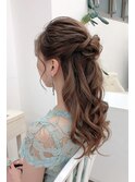 ハーフアップ