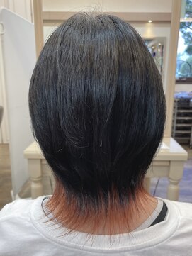 アルターリール(aL ter Rire) アプリコットオレンジ/インナーカラー×ショートウルフ/中村郁未