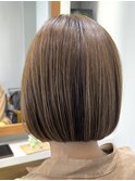 【キレイなカットラインのミニボブ】