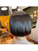 艶髪改善質縮毛矯正クセストパー　サラ艶ミニボブ