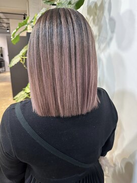 メリー オオサカ(Merly Osaka) 色落ちも綺麗なので人気のバレイヤージュ_white pink_