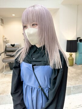 ヲタク(wotaku.) ホワイトラベンダーペールラベンダーラベンダーベージュロング
