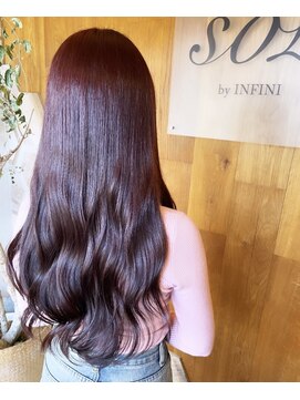 ソル(SOL by INFINI) ブリーチなしピンクブラウン