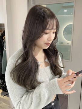 キャンバス バイ ネオリーブ 横浜西口(Canvas by neo.) ブリーチなしオリーブベージュ顔周りレイヤー韓国【横浜】