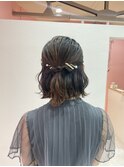 ハーフアップ