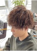 ツイストスパイラルパーマメンズマッシュ