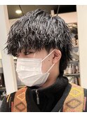センターパートウルフツイストスパイラルゆるめ