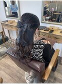ハーフアップ