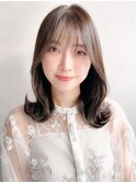 艶感前髪斜めバング似合わせカットエアリーカール結べるボブ