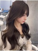 美髪レイヤーカット/顔まわりレイヤー/くびれロングレイヤー
