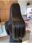 白髪ぼかし 髪質改善 縮毛矯正 ストレート40代艶髪ロングヘア