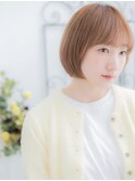 八潮/髪質改善/ラウンドバング×コーラルオレンジ!丸みボブl