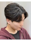刈り上げセンターパートフェザーパーマニュアンスパーマ韓国