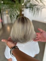 キング 心斎橋店(K!ng)&nbsp;ハイライトカラーミルクティーベージュレイヤーカット