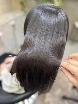 ココアベージュ/小顔/オリーブグレー/髪質改善/縮毛矯正